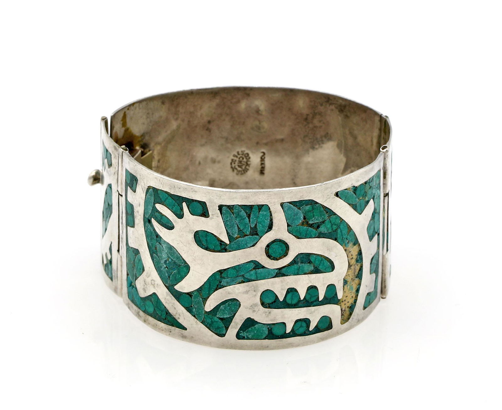 Mexican Sterling Silver Bangle Bracelet (1 of 4)