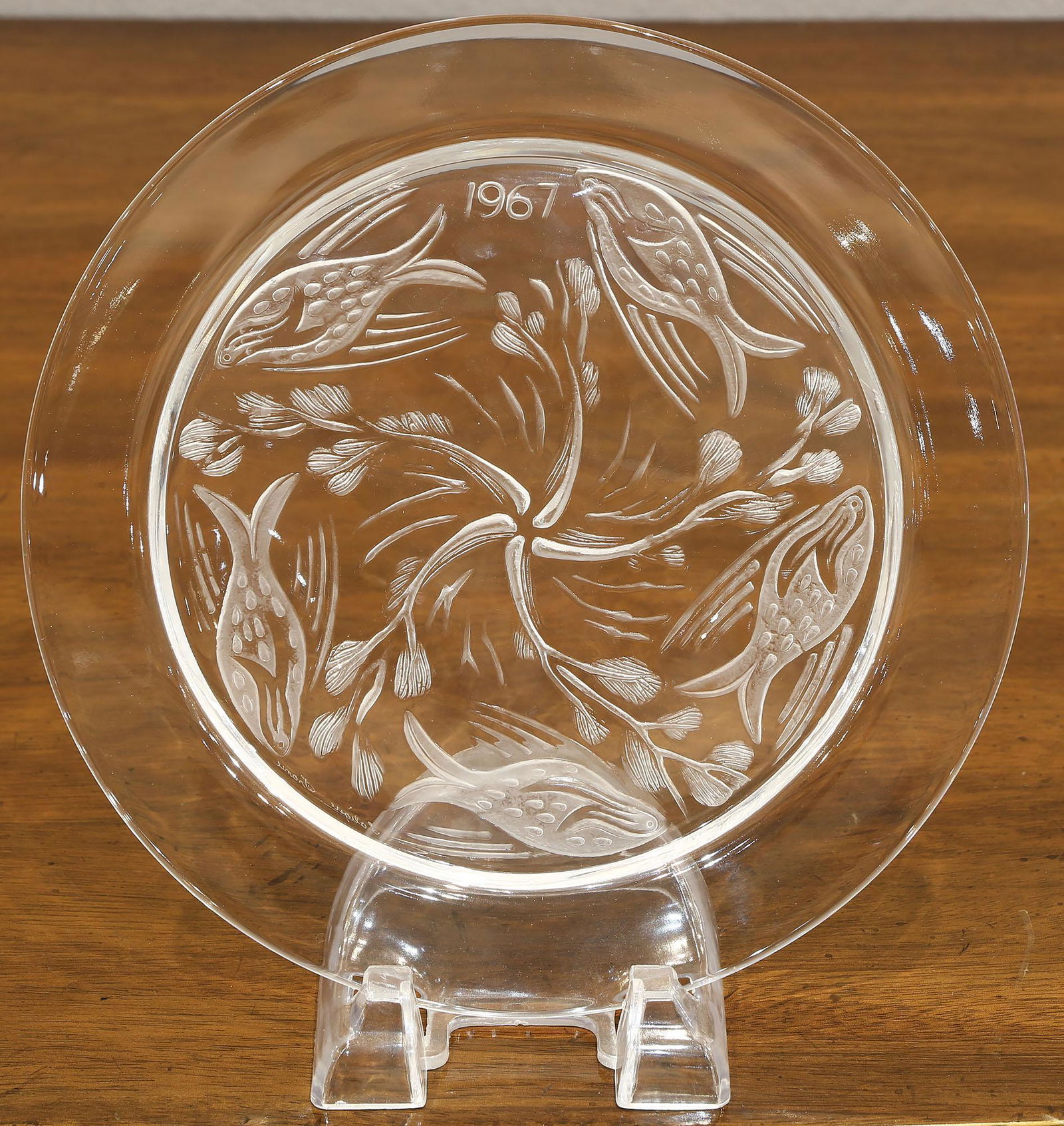 Lalique Crystal Paris Fish Ballet Plate 1967 (1 of 2)