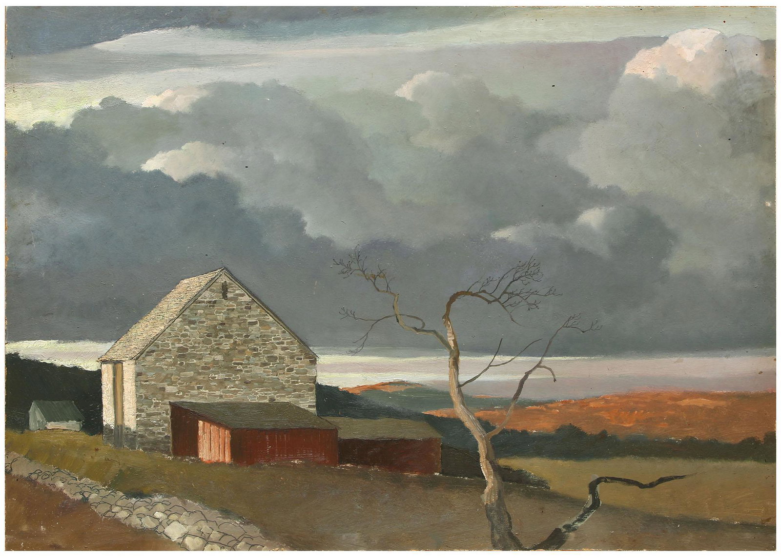 Landscape Oil on Board Attributed to Eric Sloane (1 of 3)