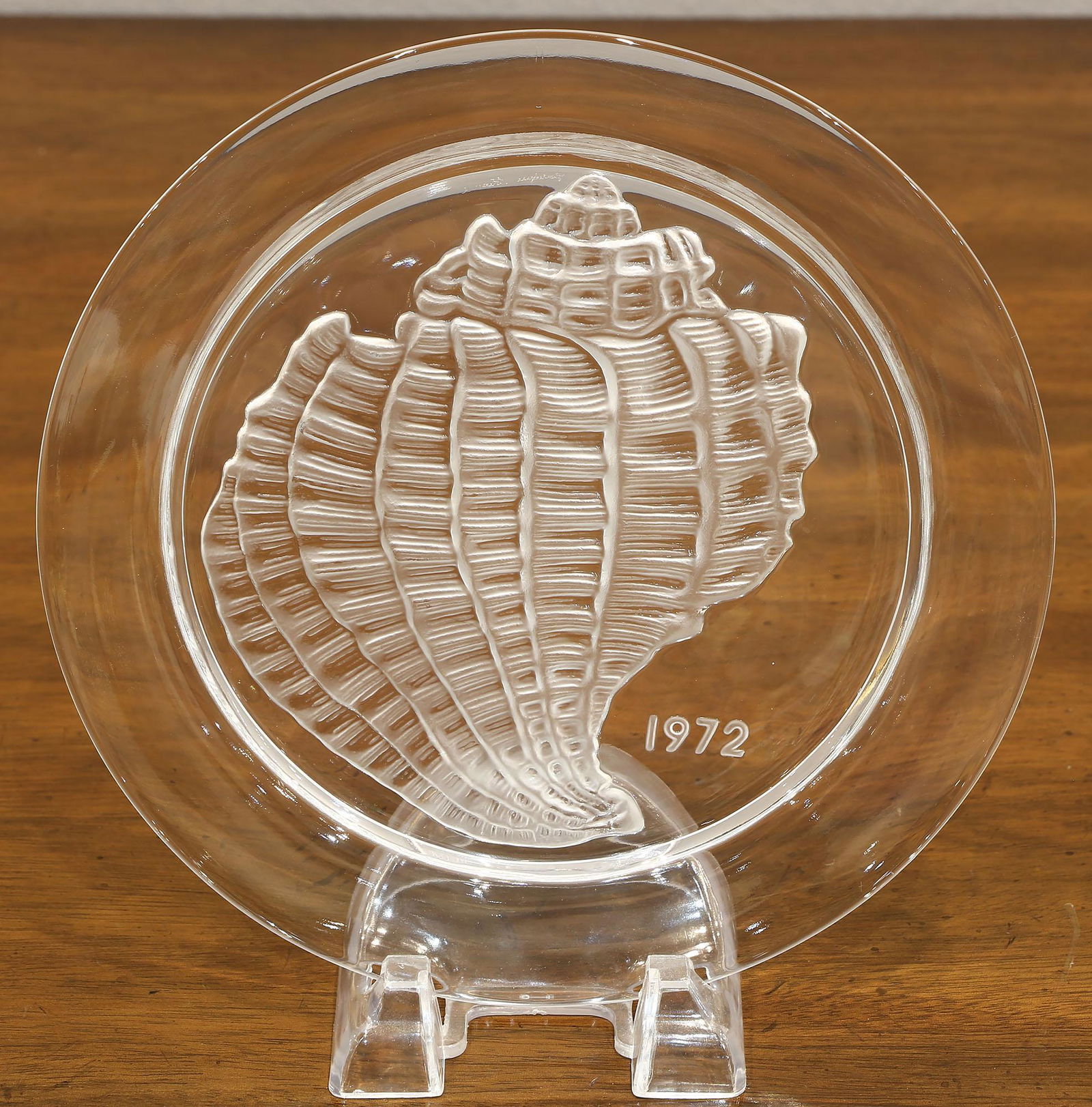 Lalique Crystal Paris Shell Plate 1972 (1 of 3)