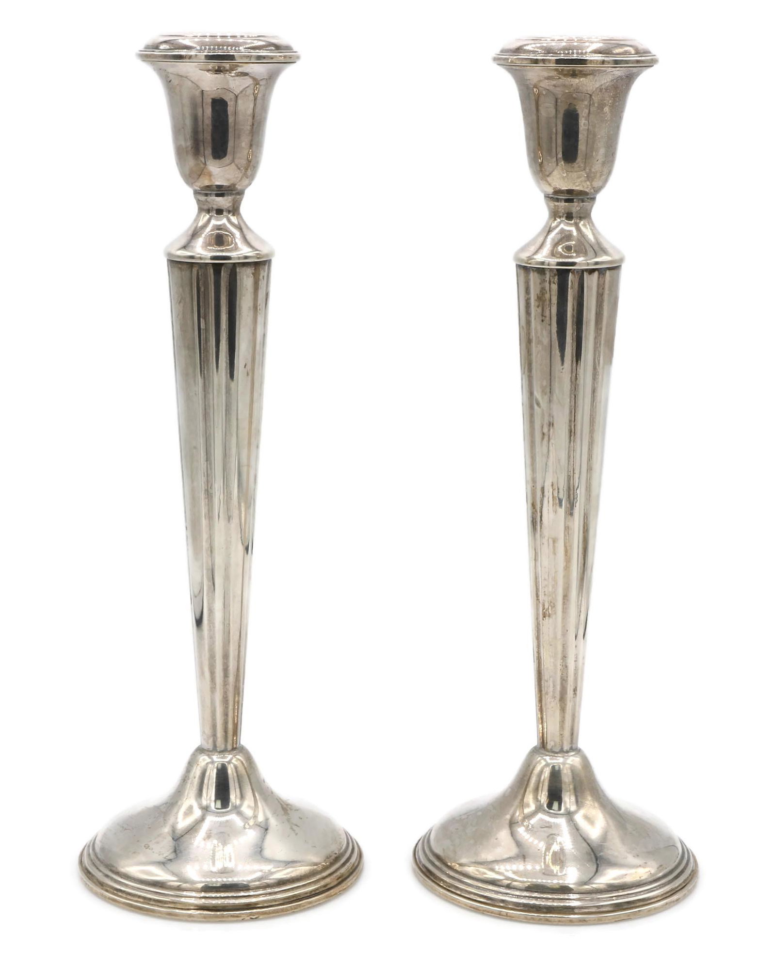 Empire Sterling Silver Candlestick Holders (1 of 2)