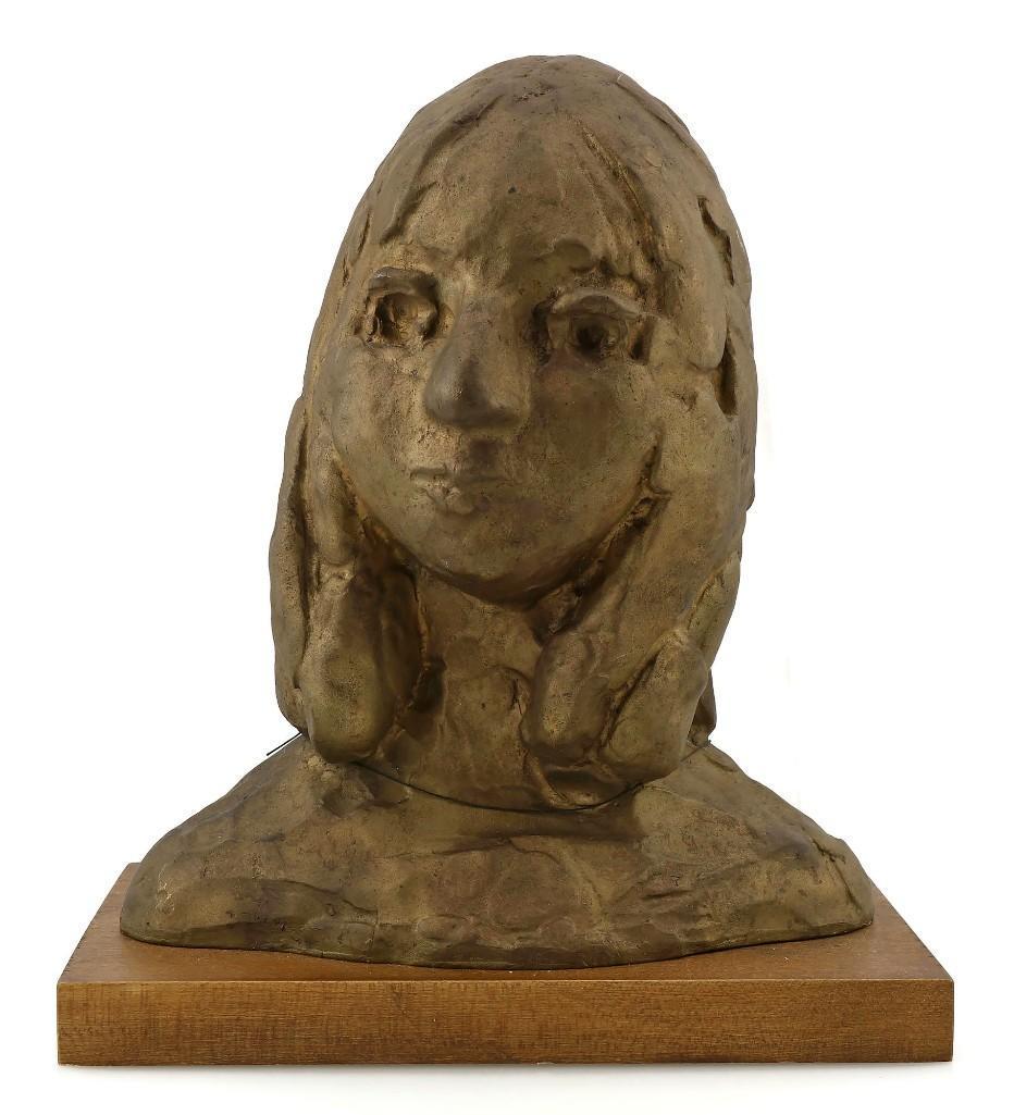 Reuben Kramer (1909-1999) Miss Chicken 1957-1963: Bronze with golden patina; signed and dated 1957-1963; approx. 10.5”H; mounted on original wood base; numbered 2-7 and with original tag with title and dates. Provenance: Private Collection, MD
