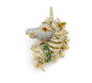 14K Yellow Gold 4.90ct Diamond Unicorn Brooch