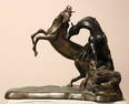 Signed Bronze Horse Sculpture