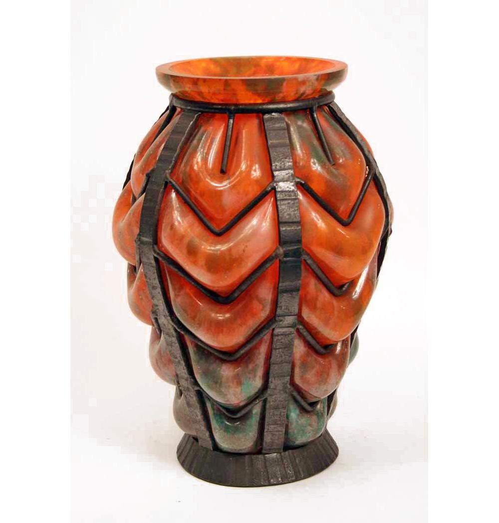 Charles Schneider (1881-1952) Art Glass Vase (1 of 4)