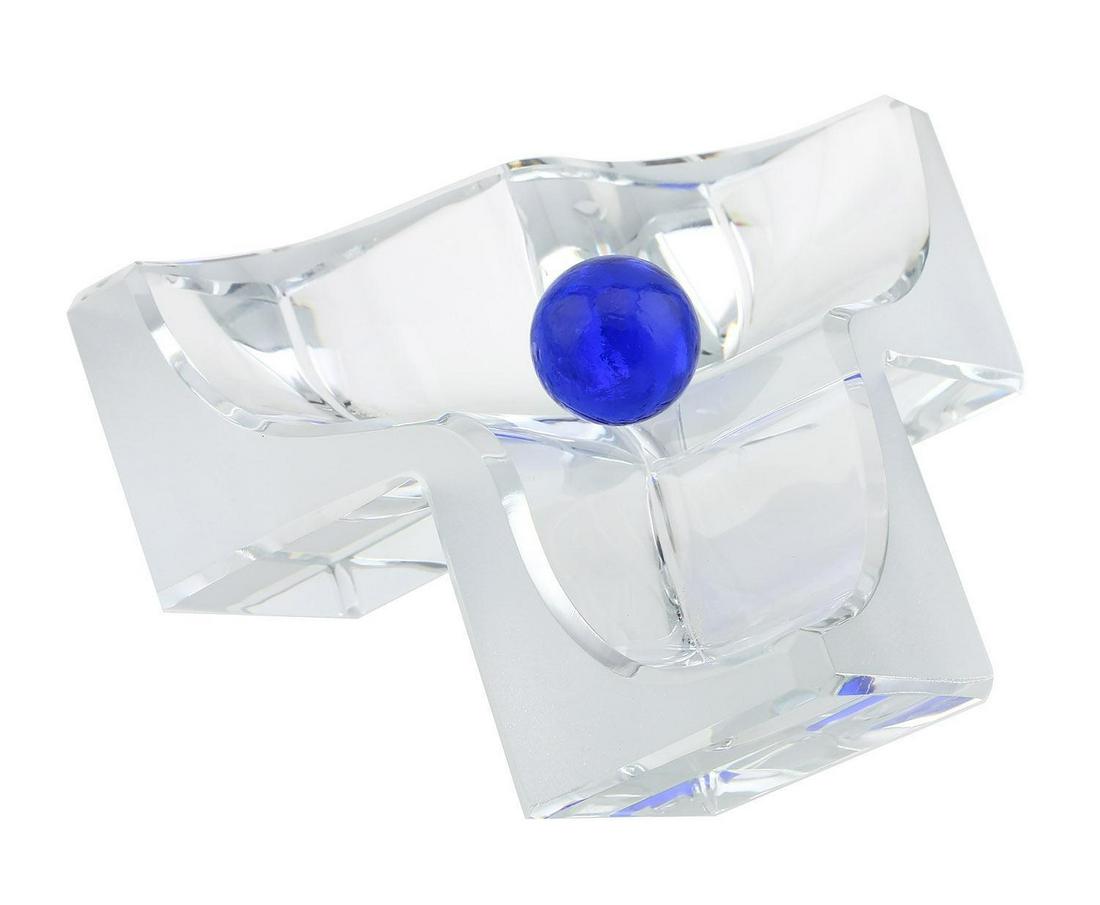 Daum France Crystal Ashtray with Marble (1 of 3)