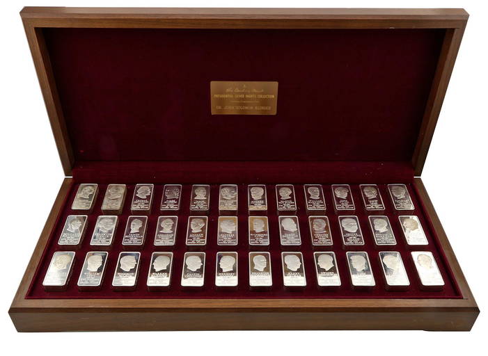 Danbury Mint Presidential Silver Ingot Collection