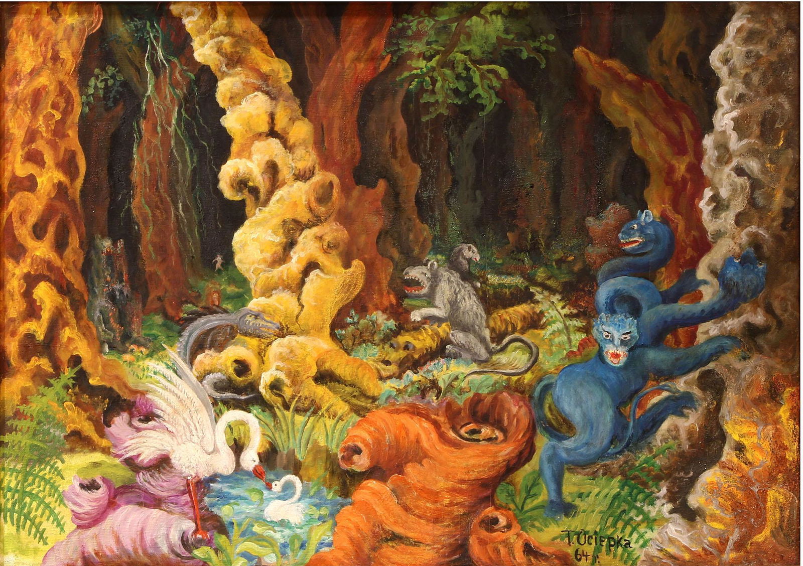 Teofil Ociepka (Polish, 1891-1978) Troncs D' Arbres (1 of 4)