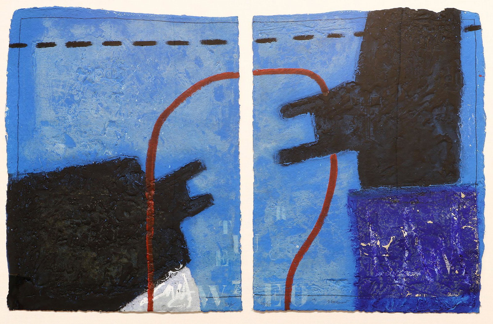 James Coignard (French, b. 1925) Face Minerale Diptych (1 of 5)