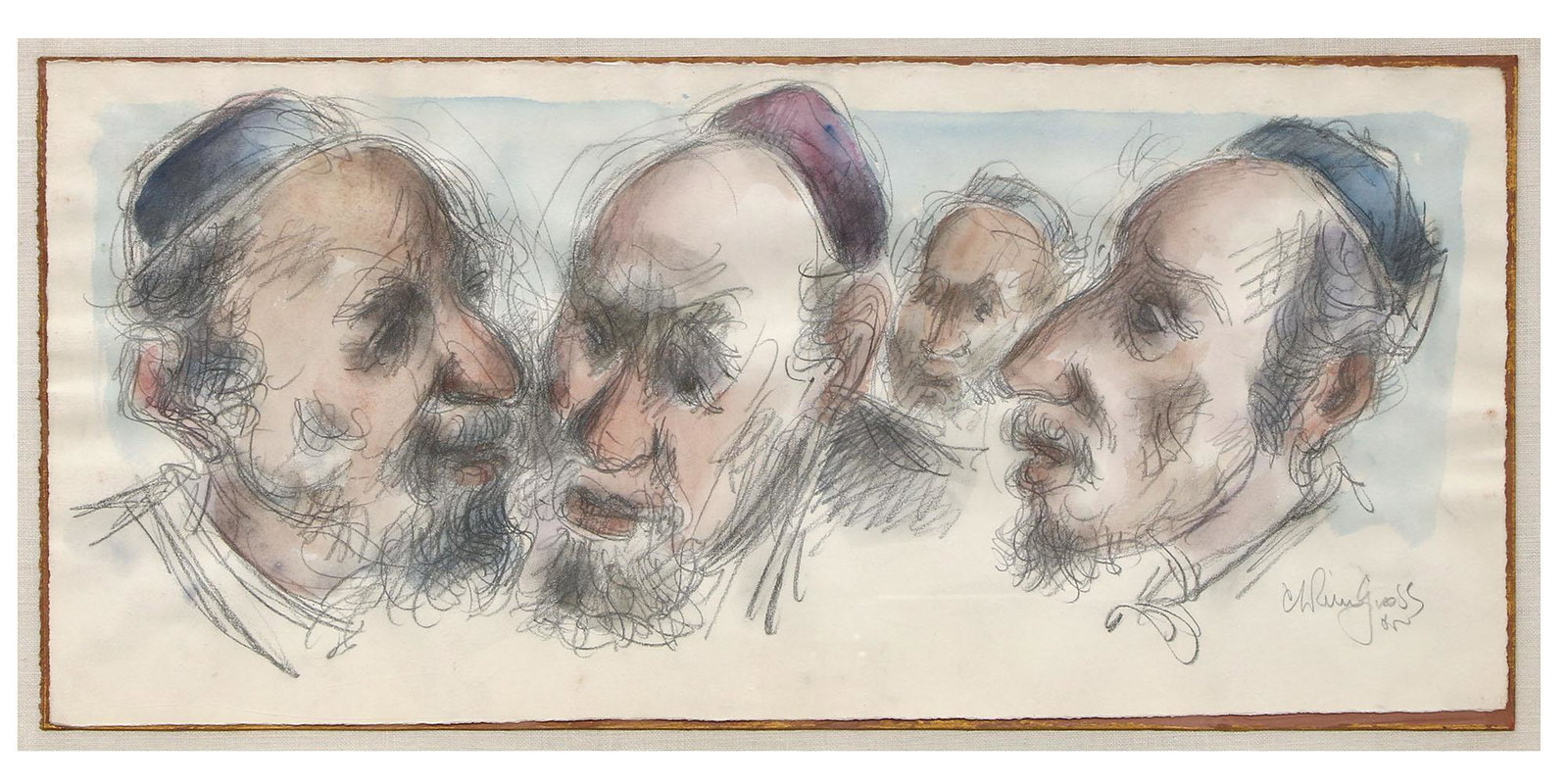 Chaim Gross (American, 1904-1991) Watercolor (1 of 4)