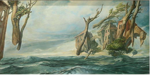 Samuel Bak (Israeli/Polish, 1933) Oil on Canvas