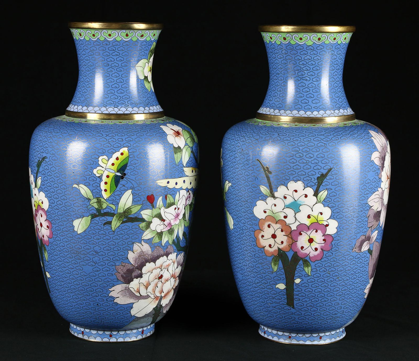 Pair of Chinese Cloisonne Urns (1 of 3)