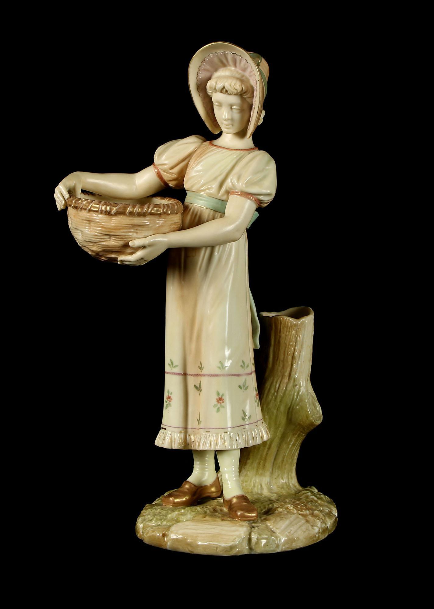 Rare 19th Century Royal Worcester Hadley Spill Vase (1 of 5)