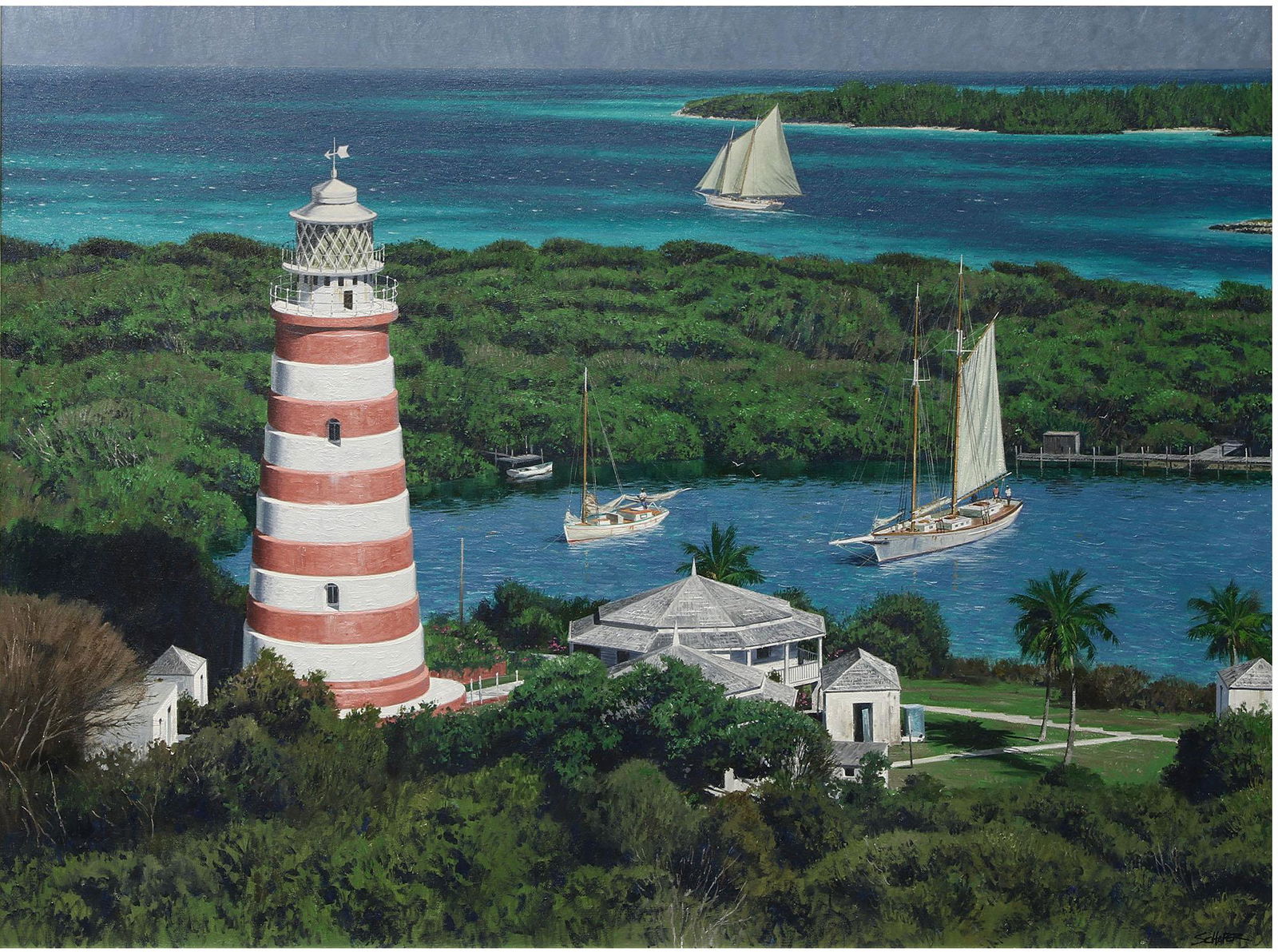 Howard Schafer (American, 1938-2004) Oil on Canvas (1 of 4)