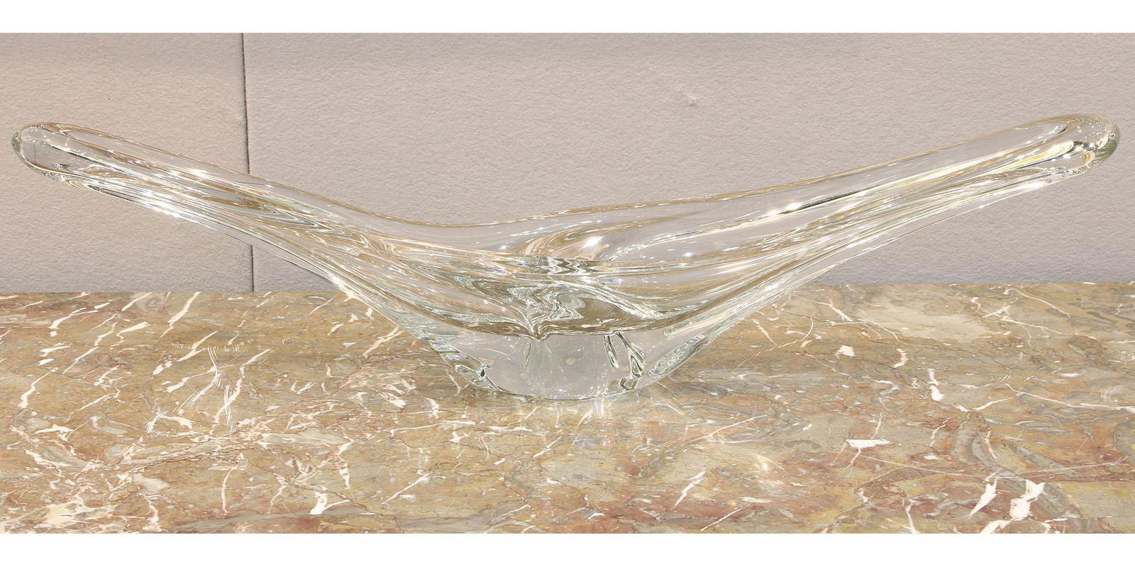 Daum Curvilinear Crystal Bowl Centerpiece (1 of 3)