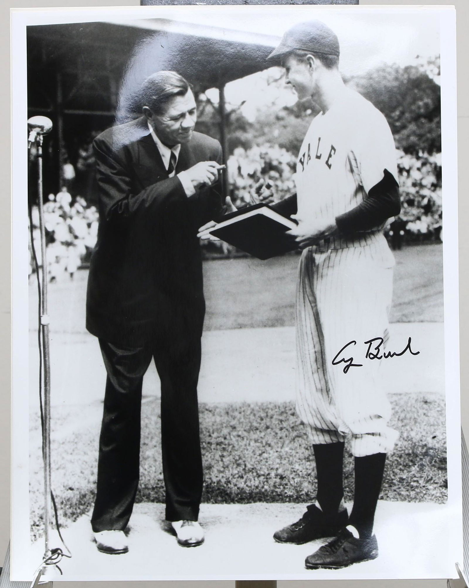 Autographed Photo of George Bush and Babe Ruth (1 of 2)