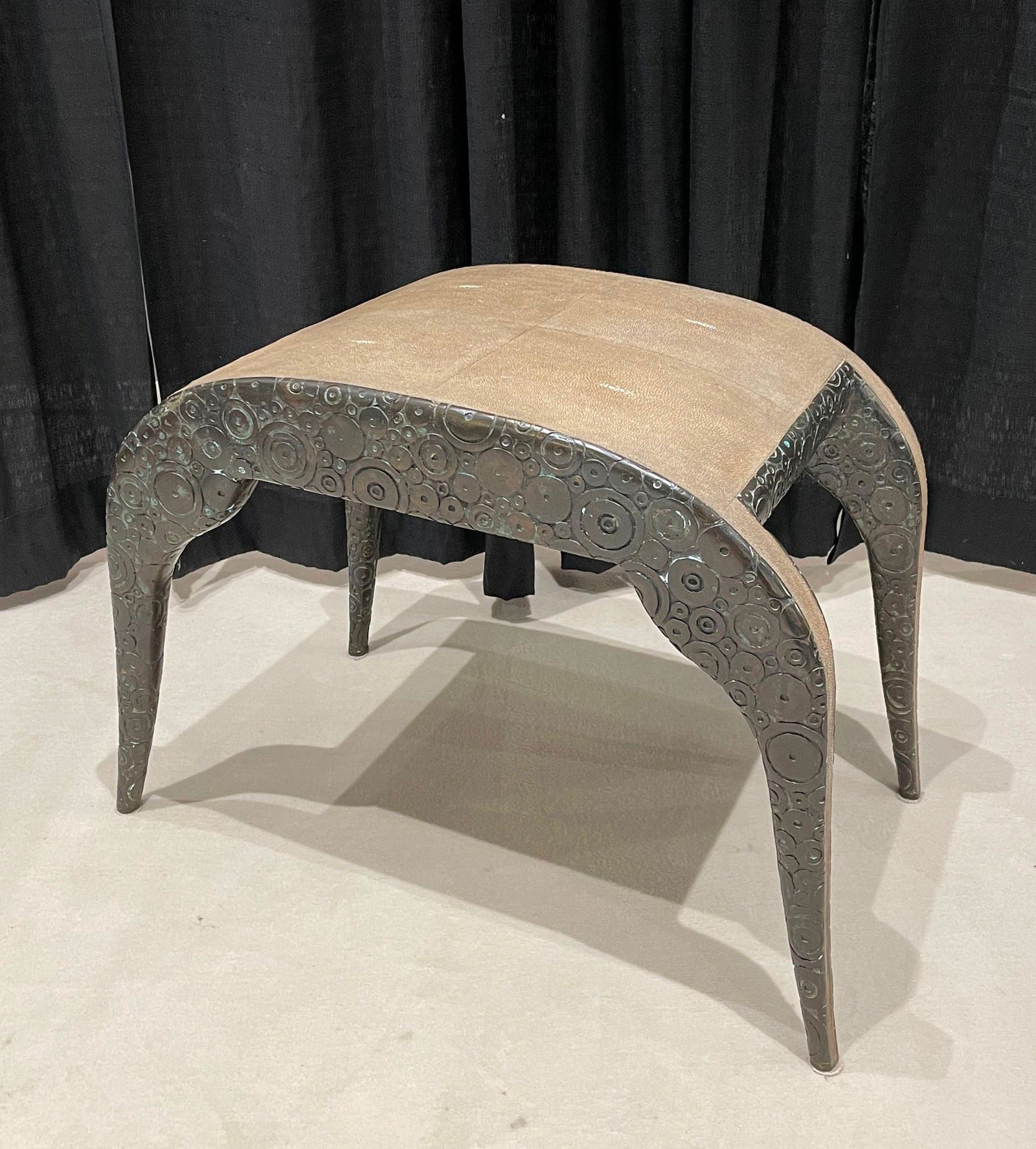 R&Y Augousti Deco Style Mahogany Stool (1 of 9)