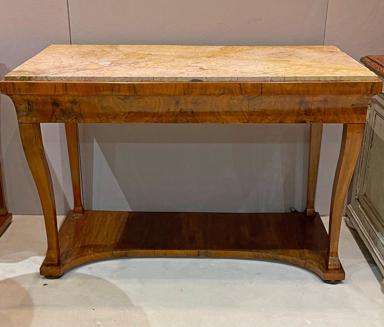 Pair of Marble Top Console Tables (1 of 6)