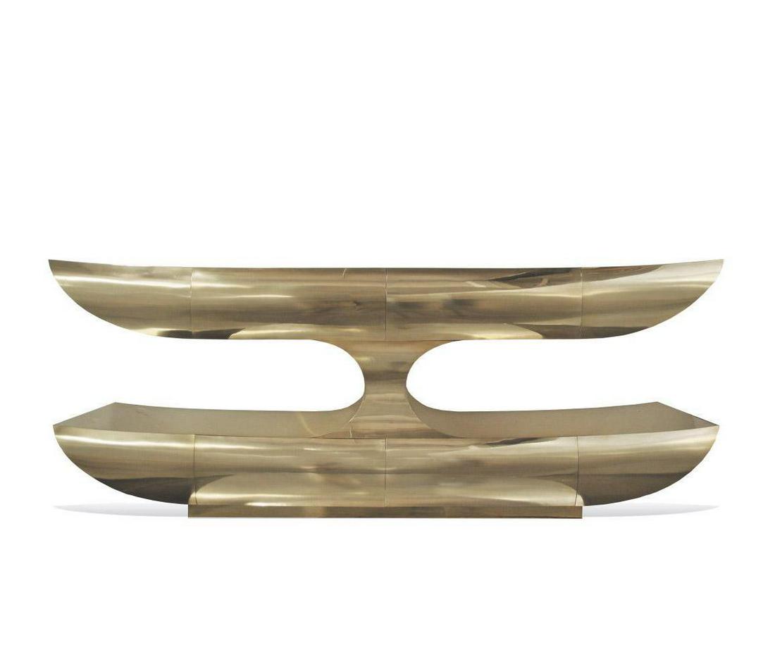 Scala Luxury 2 Tier Brass Console (1 of 8)