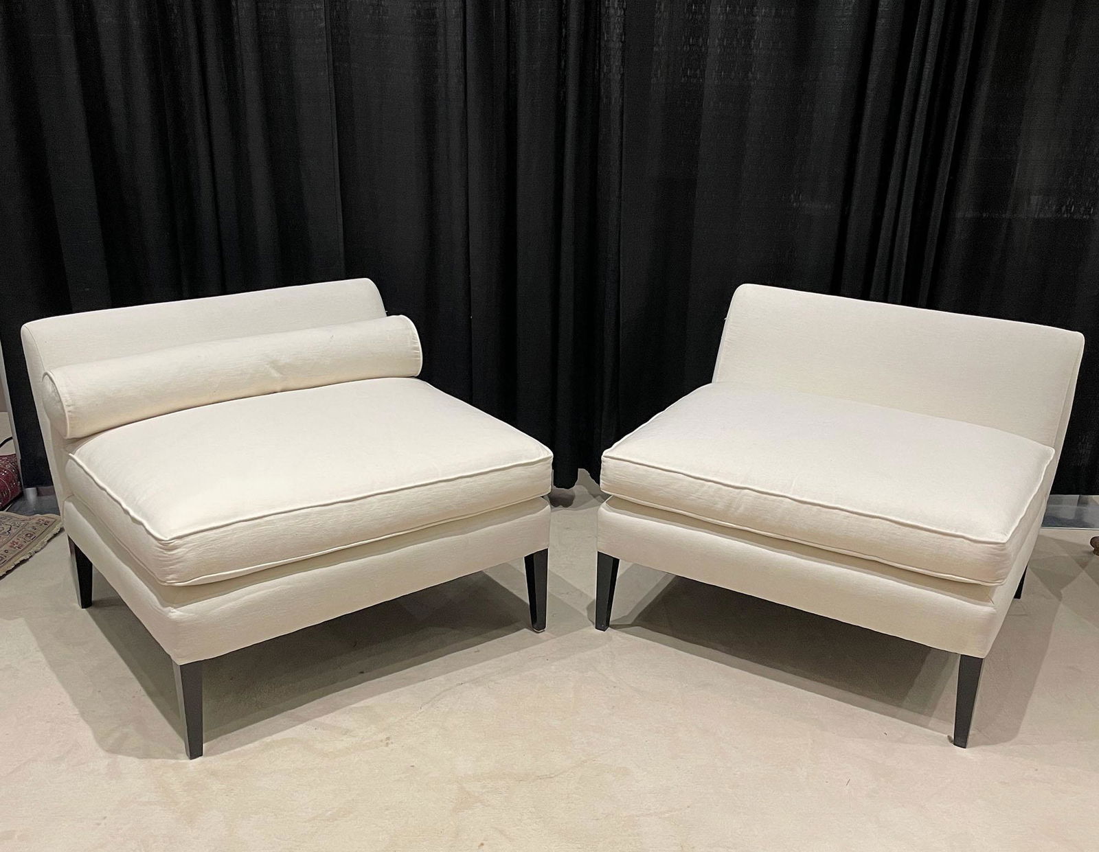 Pair of Upholstered Armless Chairs (1 of 5)