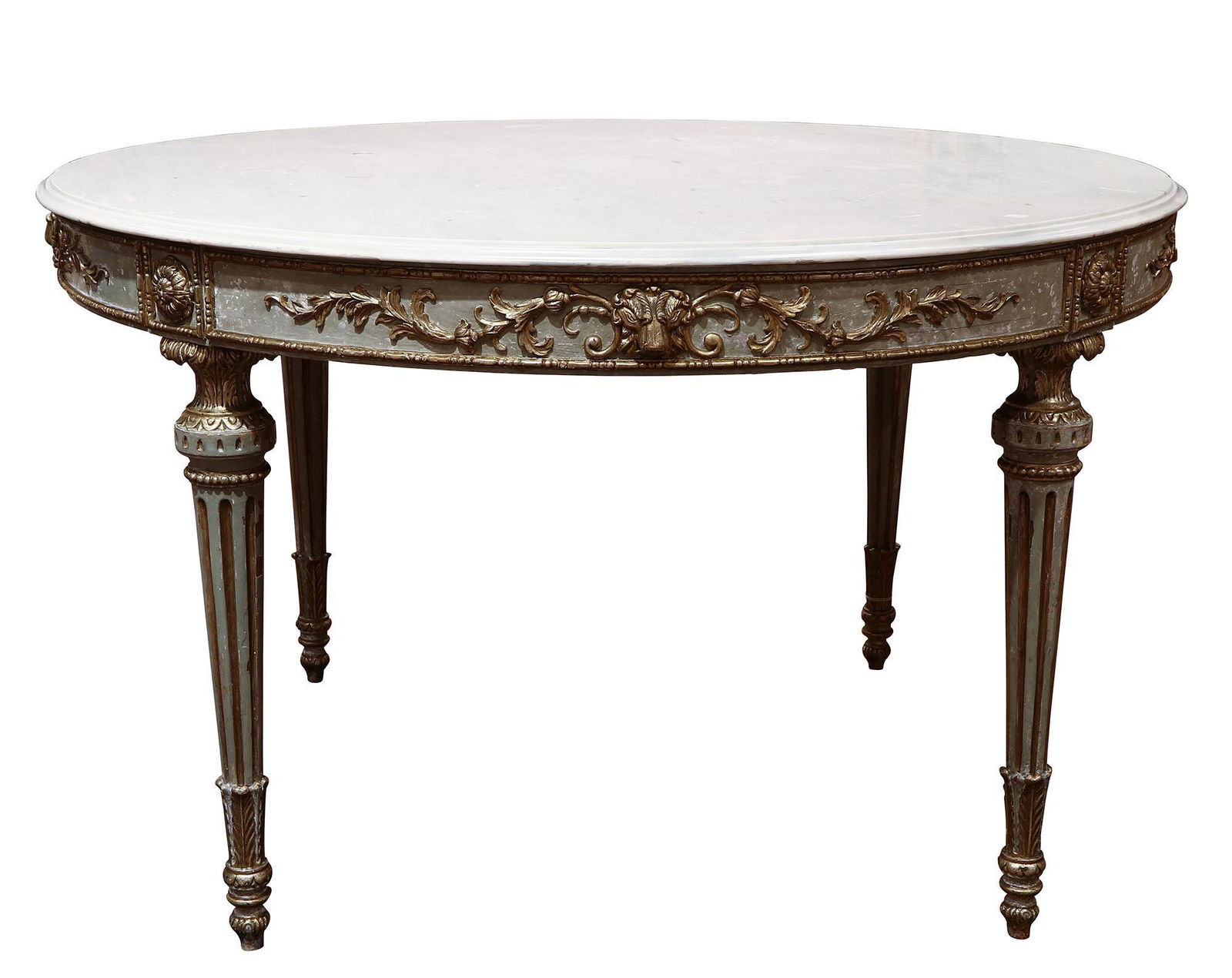 Early 20th Century Rococo Style Marble Top Table (1 of 4)