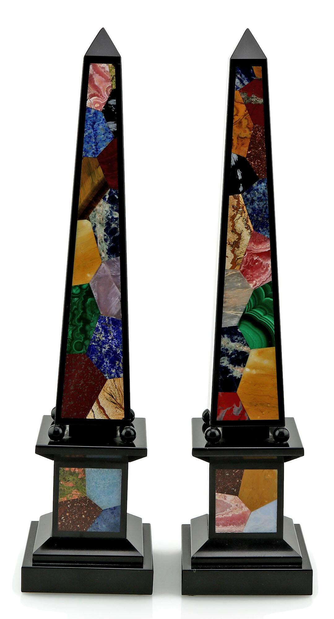 Pair of Precious Stone Obelisks (1 of 3)
