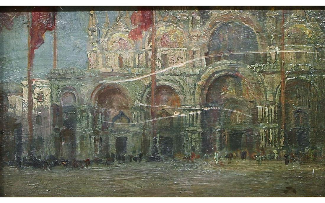 Attributed to James Mcneil Whistler Oil on Board (1 of 3)