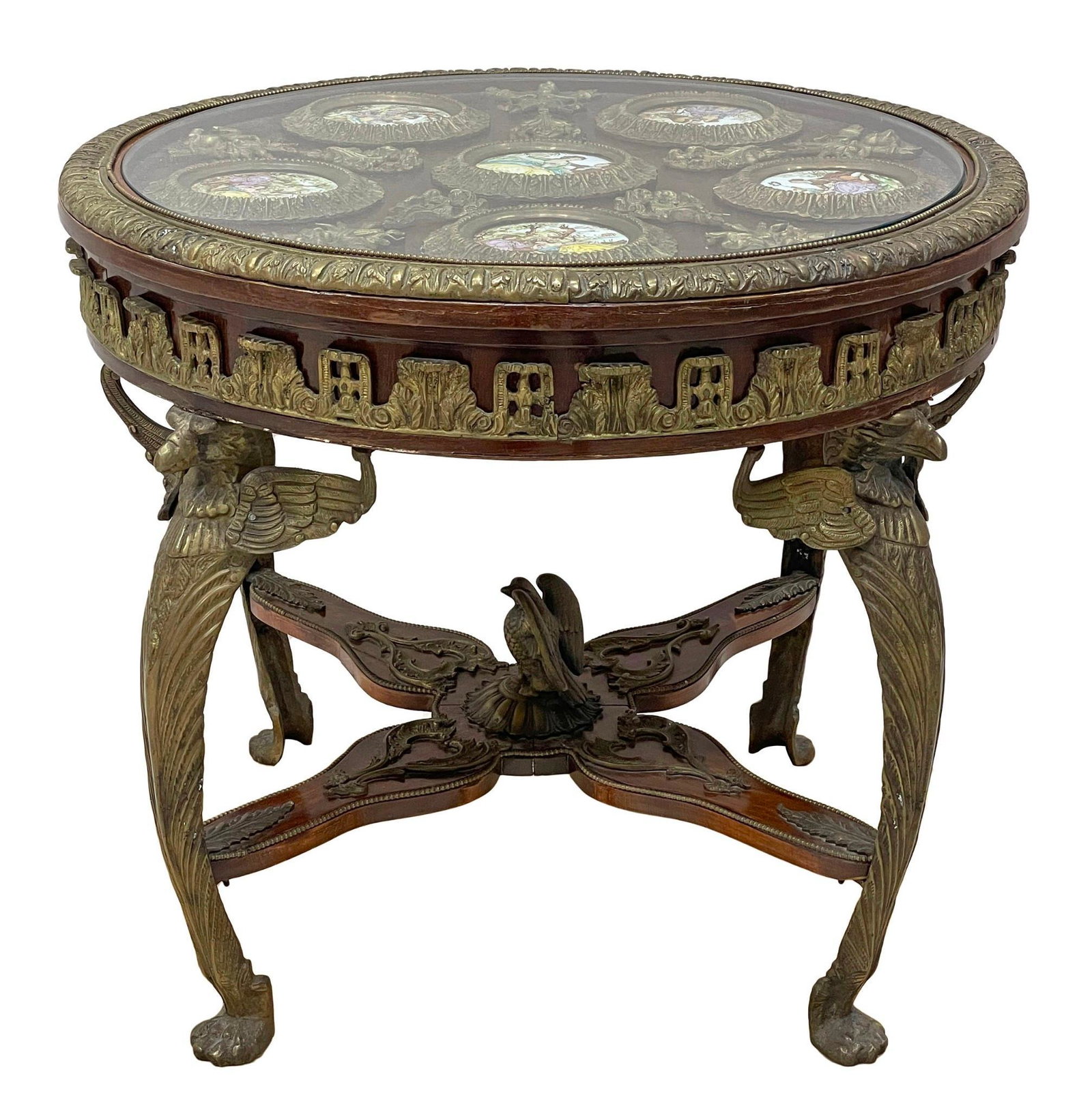 Reproduction Royal Vienna Porcelain Plaque Coffee Table (1 of 11)