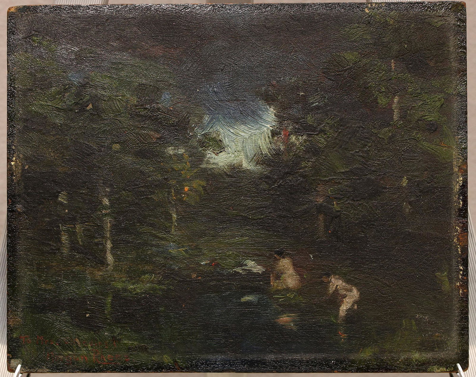 Attributed to Morgan Rhees Oil on Wood (1 of 4)
