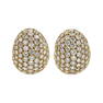 18K YG Van Cleef & Arpels 7ct Pave Diamond Earrings