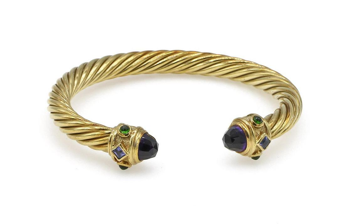 David Yurman 14k Yellow Gold Renaissance Cable Bangle (1 of 3)