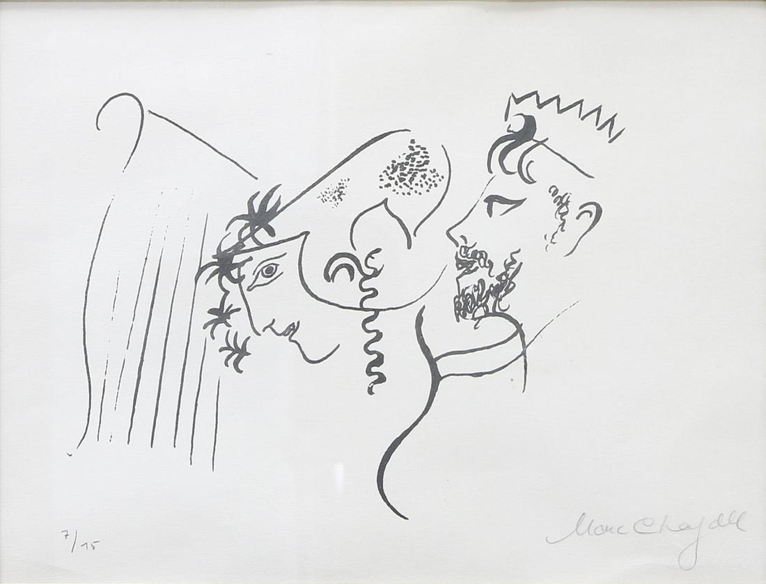 Marc Chagall (Fr/Rus, 1887-1985) Sujet Biblique (1 of 7)