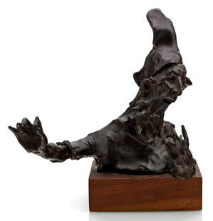 David Aronson (American 1923-2015) Virtuoso Bronze: Bronze titled Virtuoso by David Aronson on wood base. Signed and numbered 60/250. Includes COA pictured. Measures approx 12.5&#34; t x 11.25&#34; w. Have a similar item to sell? Contact us at info&#64