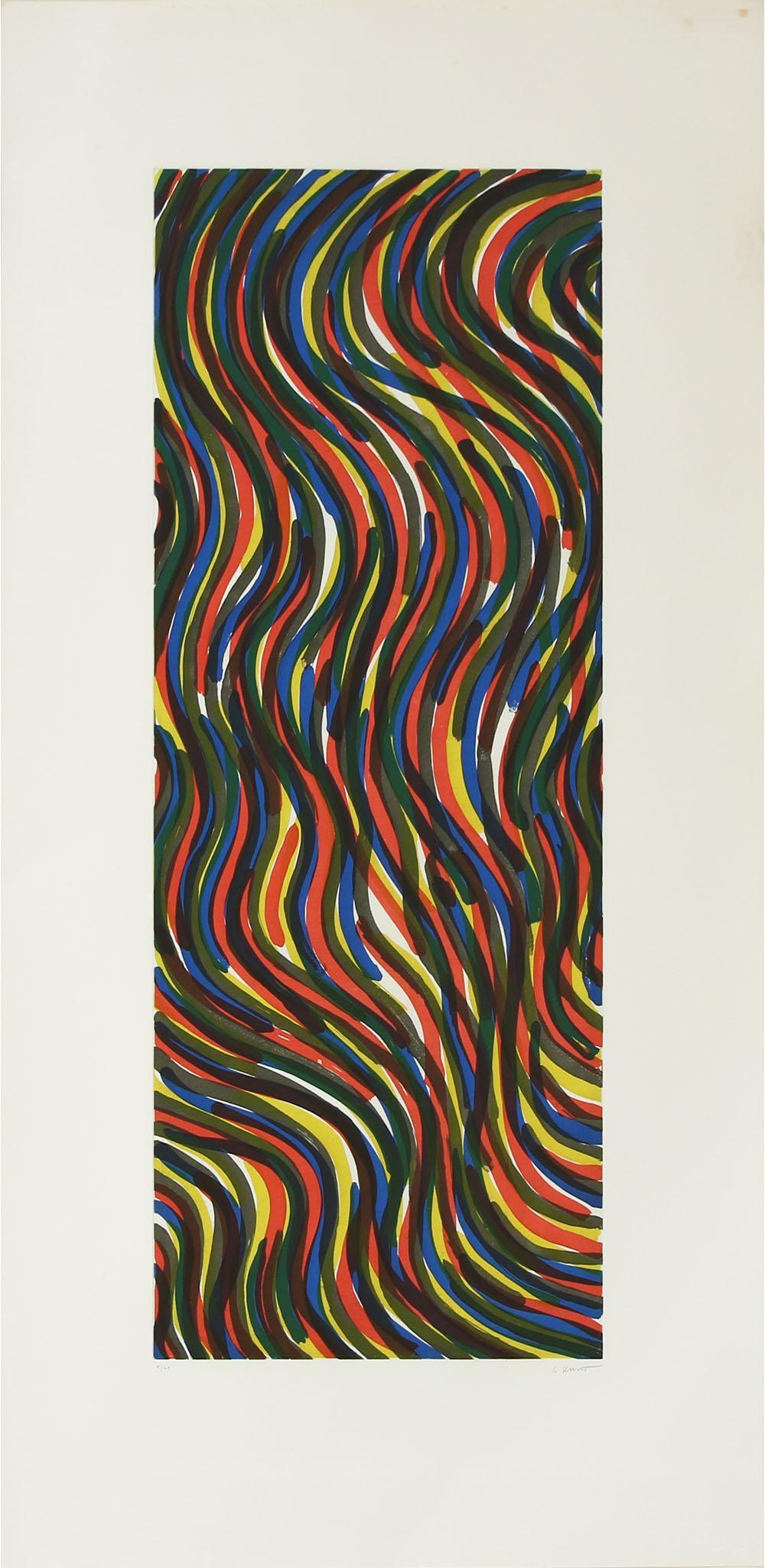 Sol Lewitt (American, 1928-2007) Curvy Brushstrokes I (1 of 5)