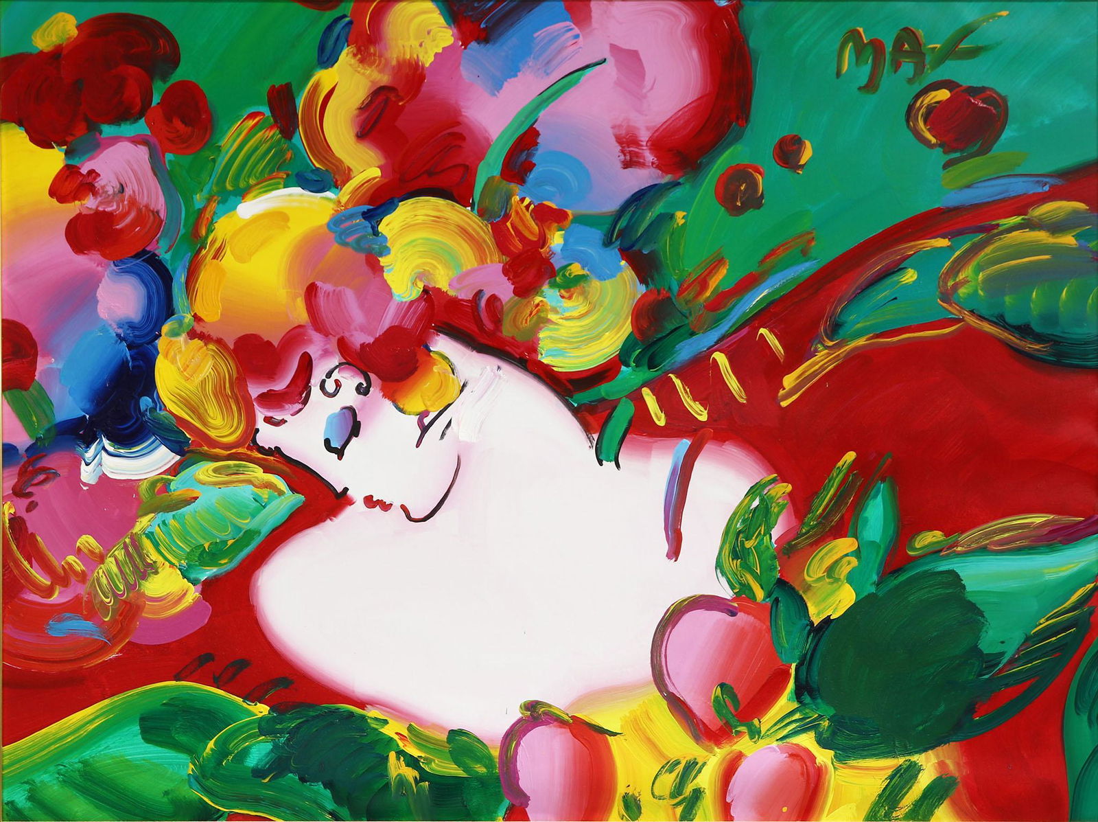Peter Max Framed Acrylic on Canvas (1 of 6)