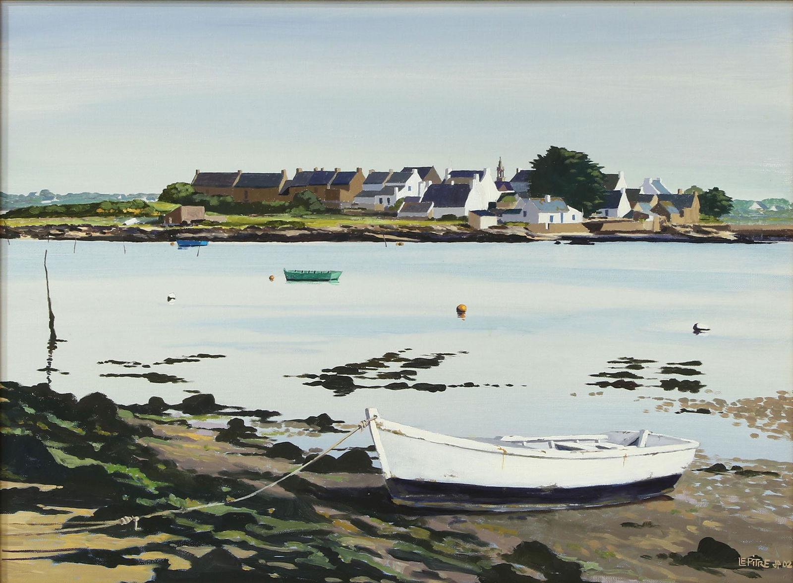 Jean Francois Le Pitre Oil on Canvas "Saint Cado" (1 of 5)