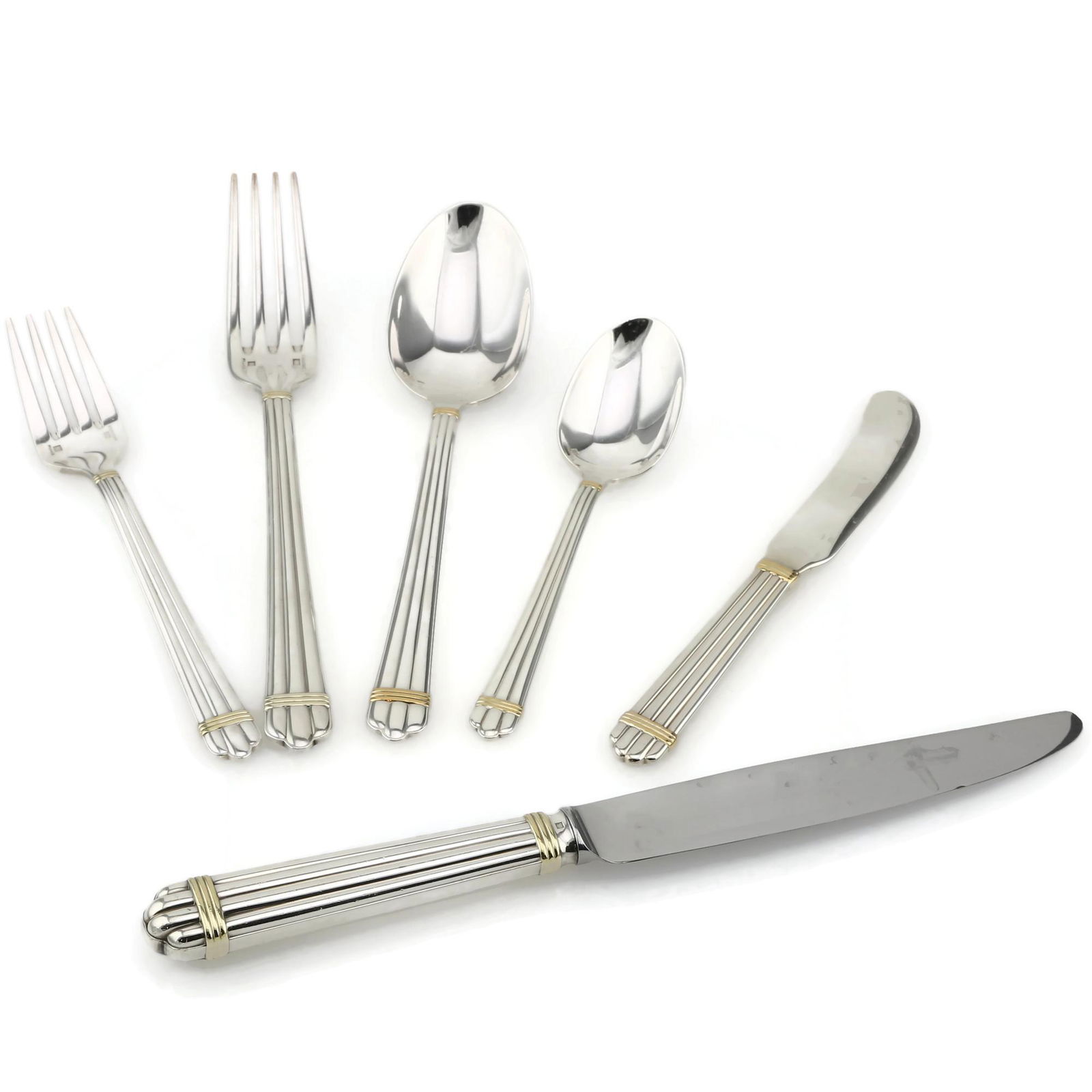 Christofle 65 Piece Aria Gold Flatware Set (1 of 4)