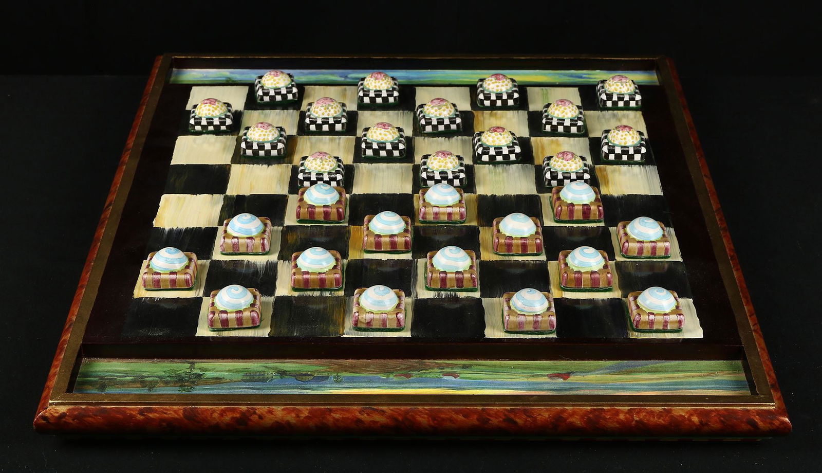 Mackenzie Childs Hand Painted Checkers / Backgammon (1 of 5)