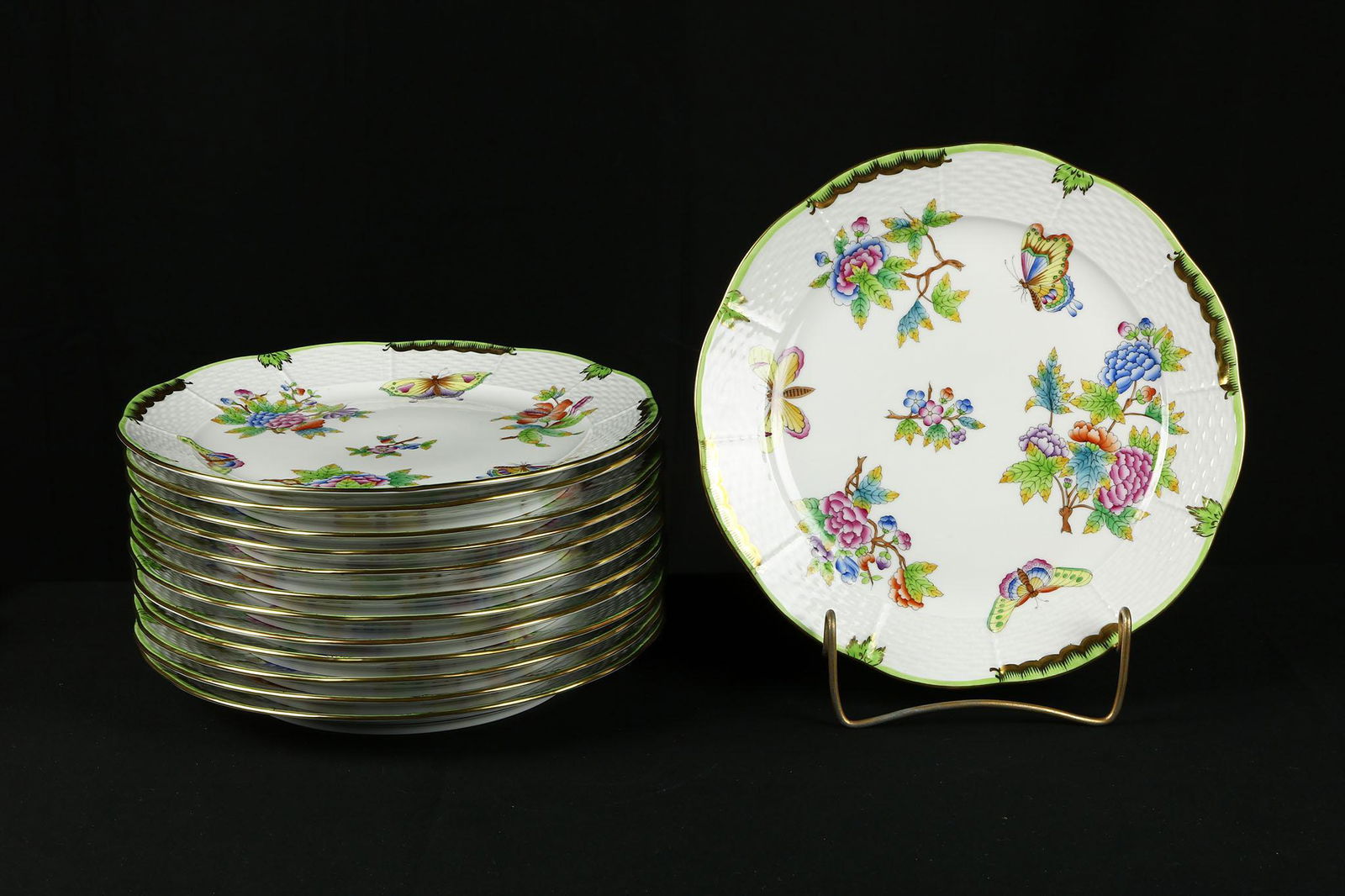 11 Herend Queen Victoria Salad Plates (1 of 3)