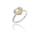 Platinum Tiffany & Co Soleste Diamond Heart Engagement Ring