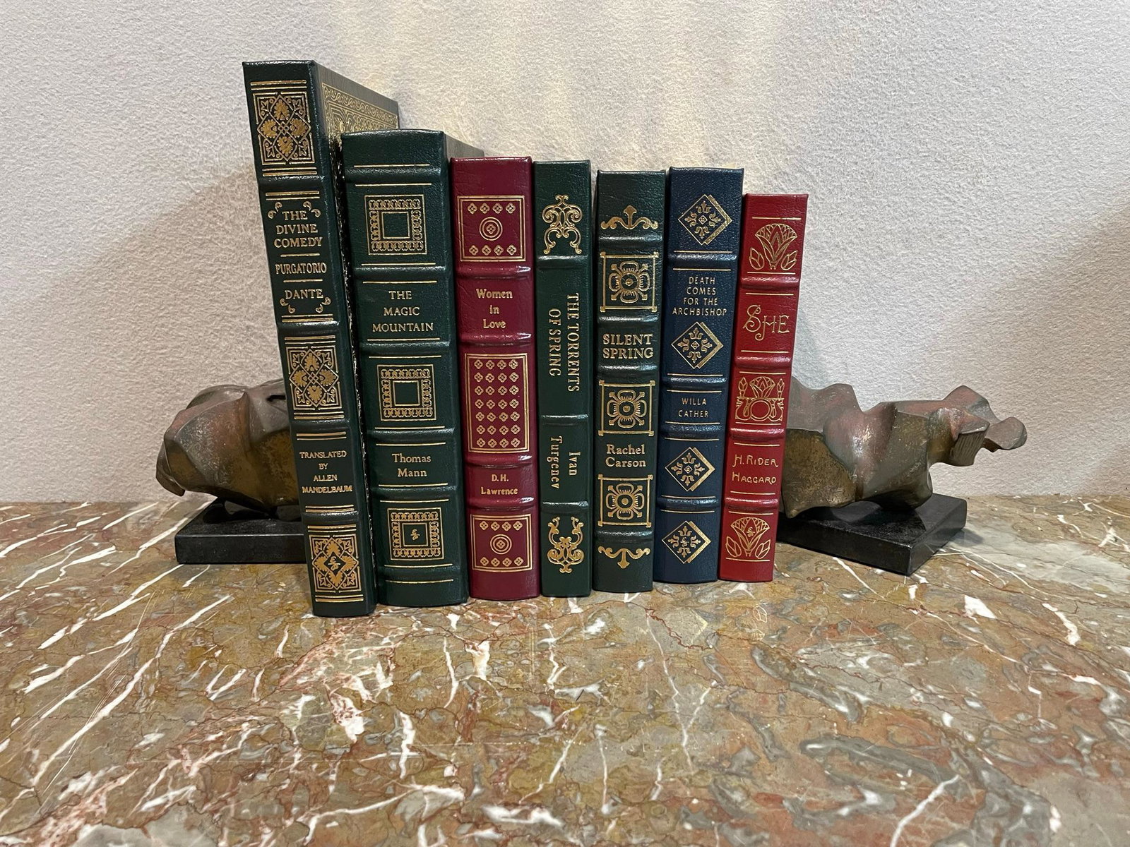 Easton Press Assorted Novels - 7 volumes: This set has 7 volumes all printed by The Easton Press. They are in excellent condition and consist of 1. Dante's Purgatorio /The Divine Comedy of Dante Alighieri. It was printed in 2001 and measu