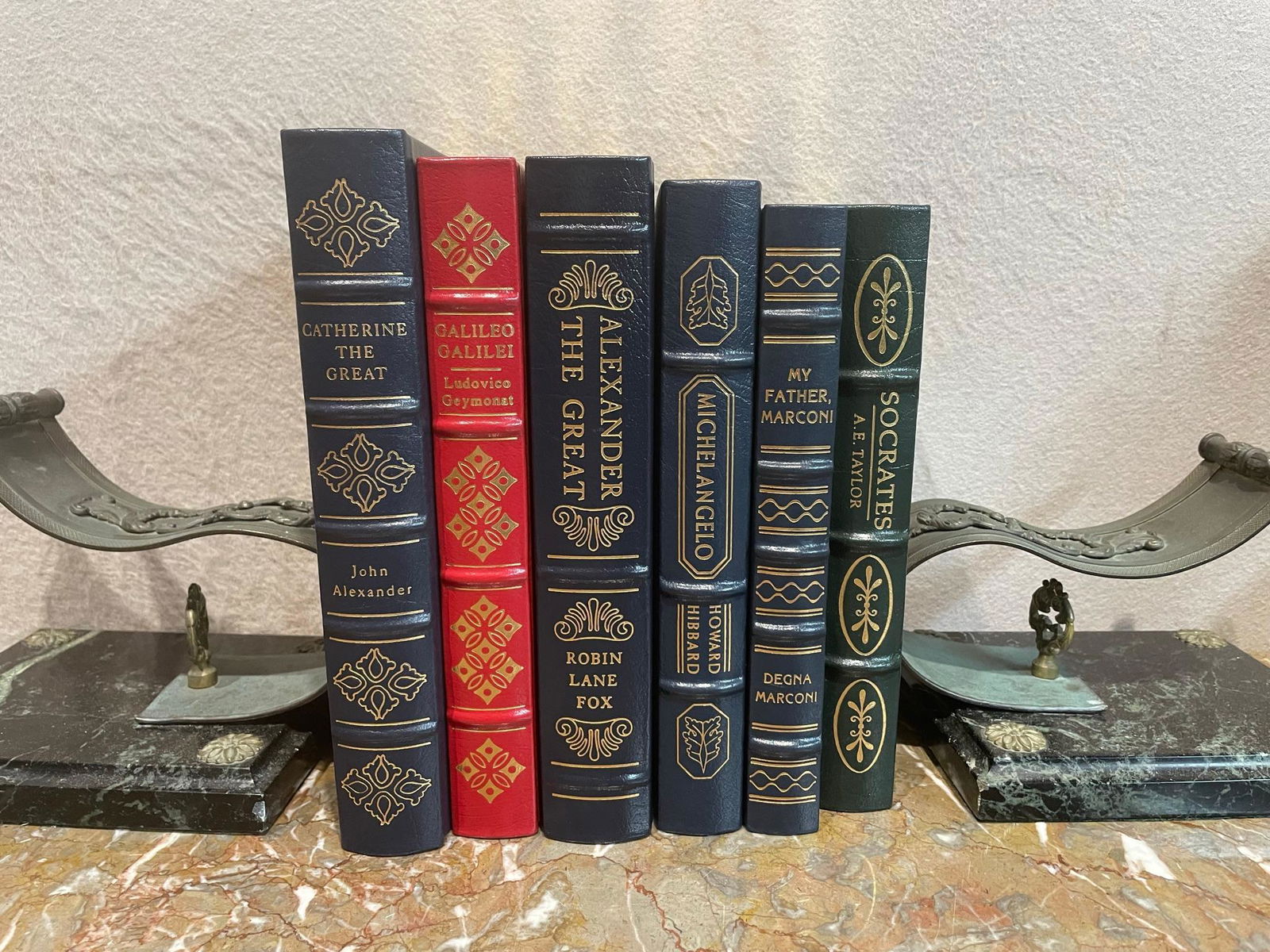 Set of 6 Biographies by The Easton Press: This set of 6 biographies were printed by The Easton Press and are in excellent condition. The set includes 1. Catherine the Great by John T. Alexander was printed in 1994 and measure 9.5" tall 2.