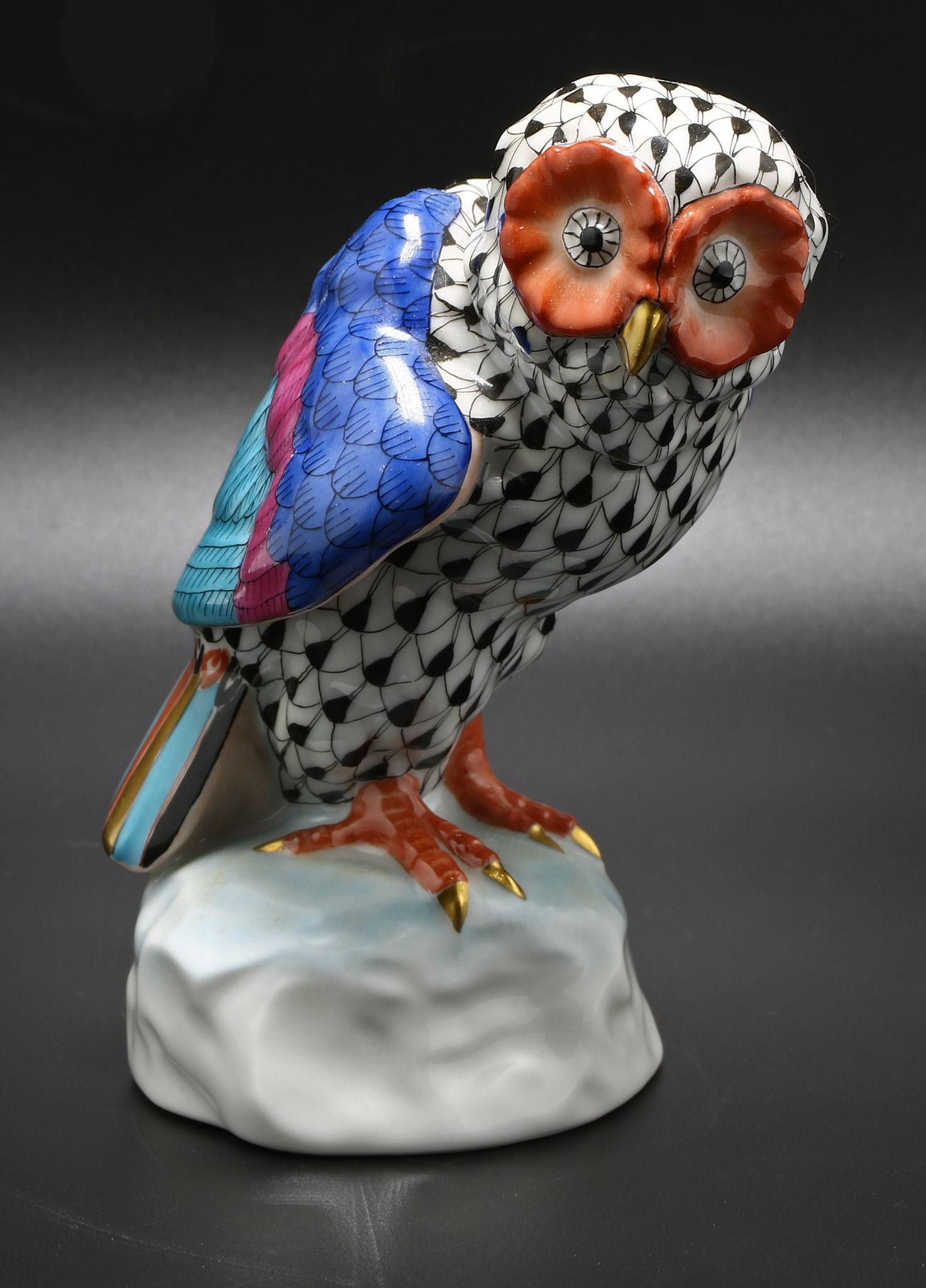 Herend Porcelain Black Owl Figurine Nov 28, 2022 Market
