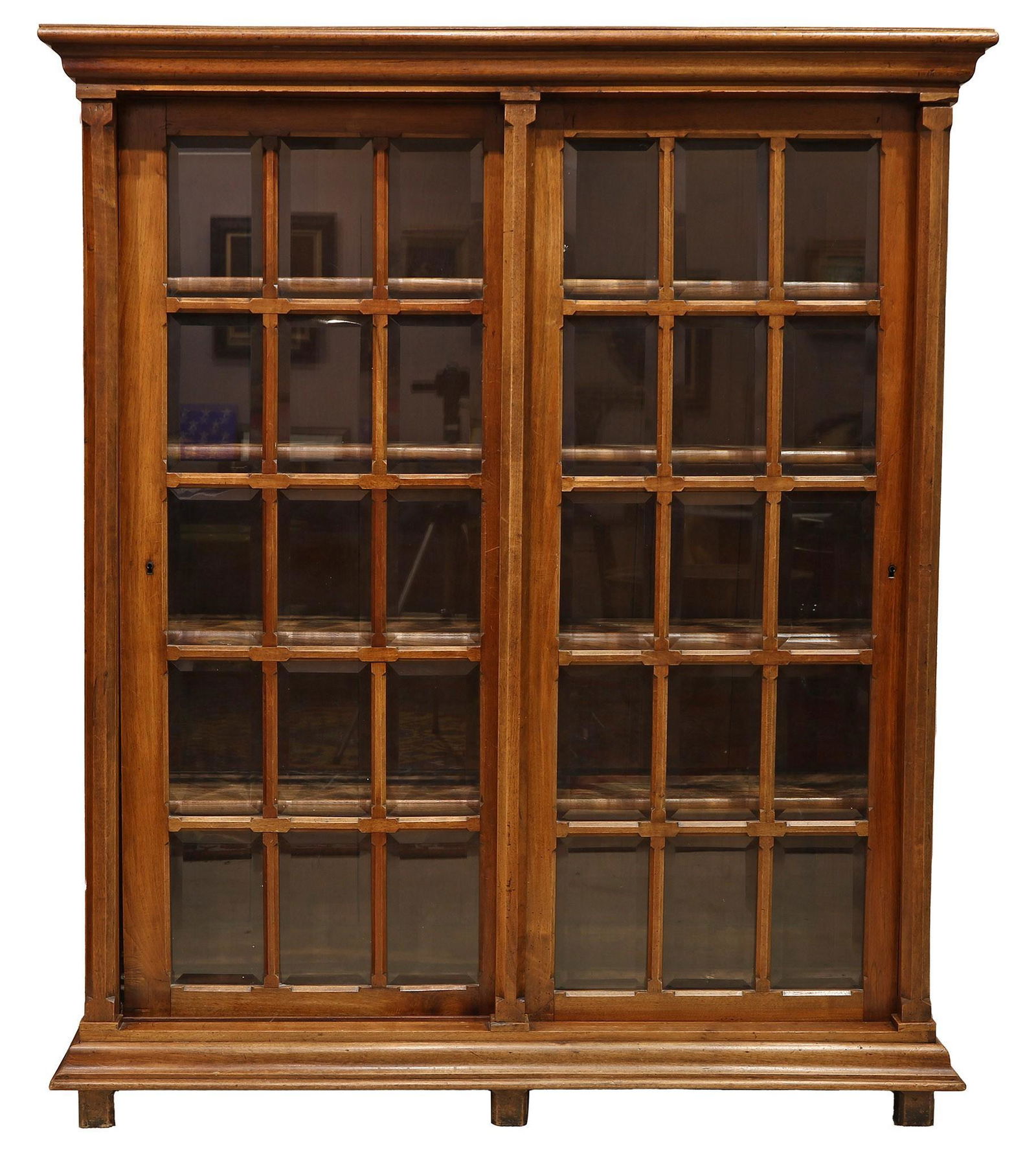 Paneled Glass 4 Tier Book Case (1 of 8)