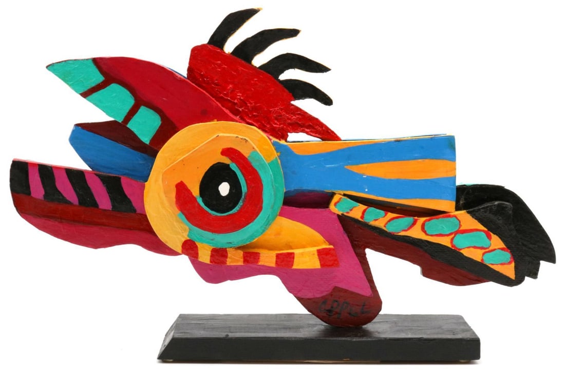 Karel Appel "Flying Fish" Hand Painted Wooden Sculpture (1 of 8)