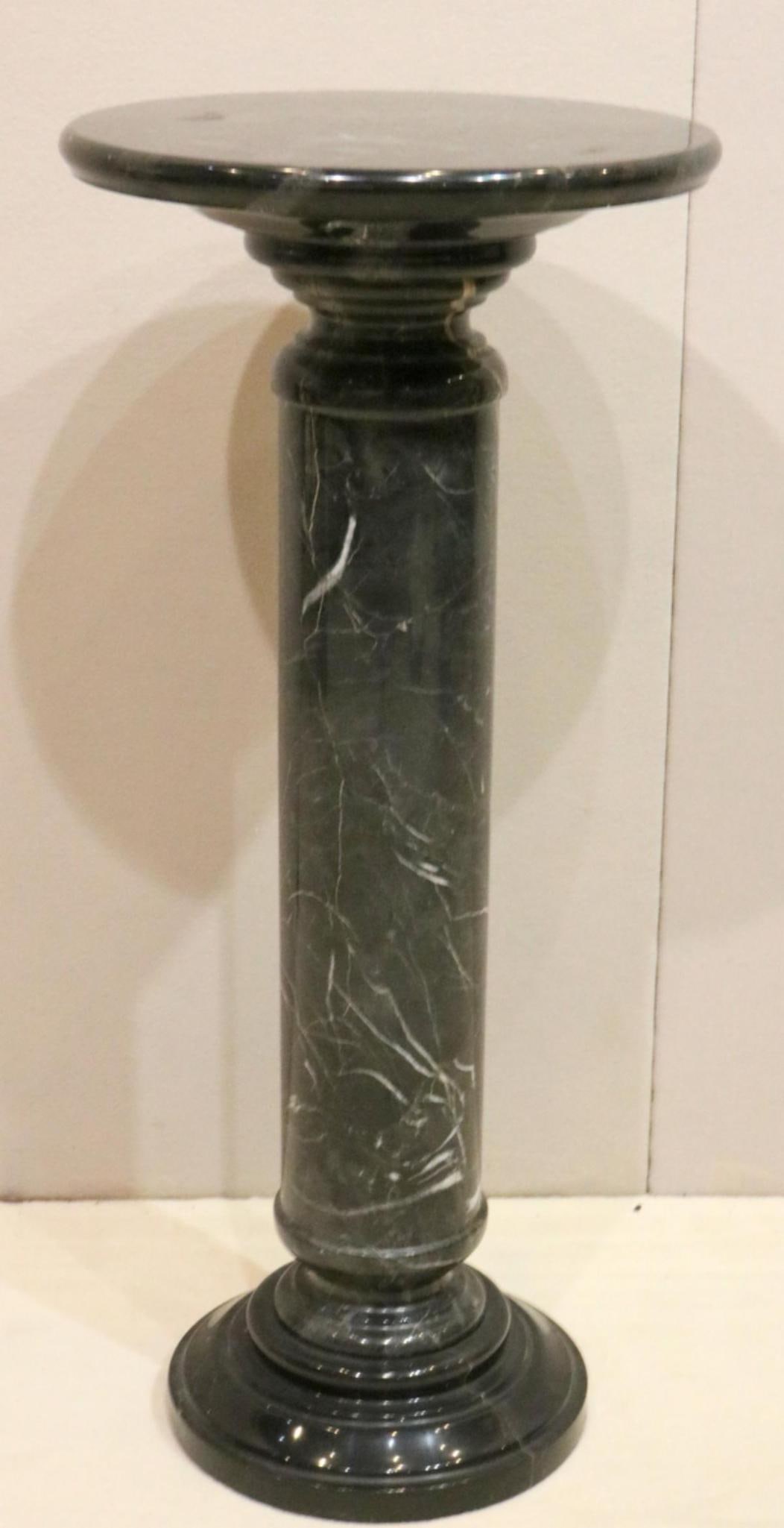 French Black Marble Pedestal (1 of 3)