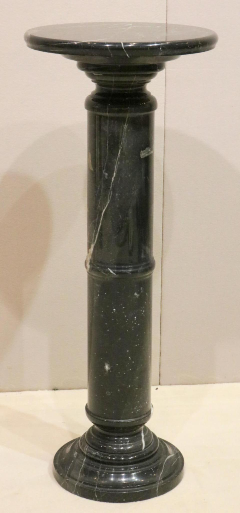 French Black Marble Pedestal (1 of 3)