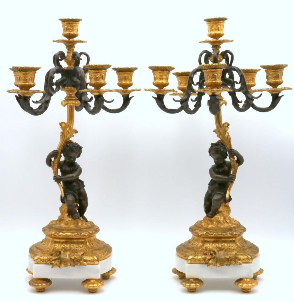 Henri Picard (French, 1831-1864) Bronze Candelabras (1 of 10)