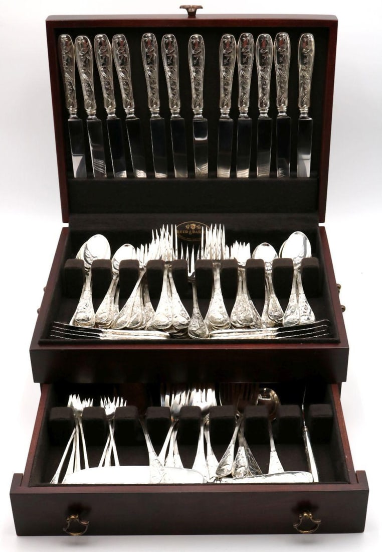 101 Pc. Tiffany & Co. "Audubon" Dinner Sterling Silver Set (1 of 8)
