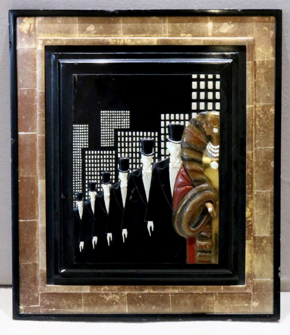 Erte "Top Hats" Bronze Wall Sculpture (1 of 10)